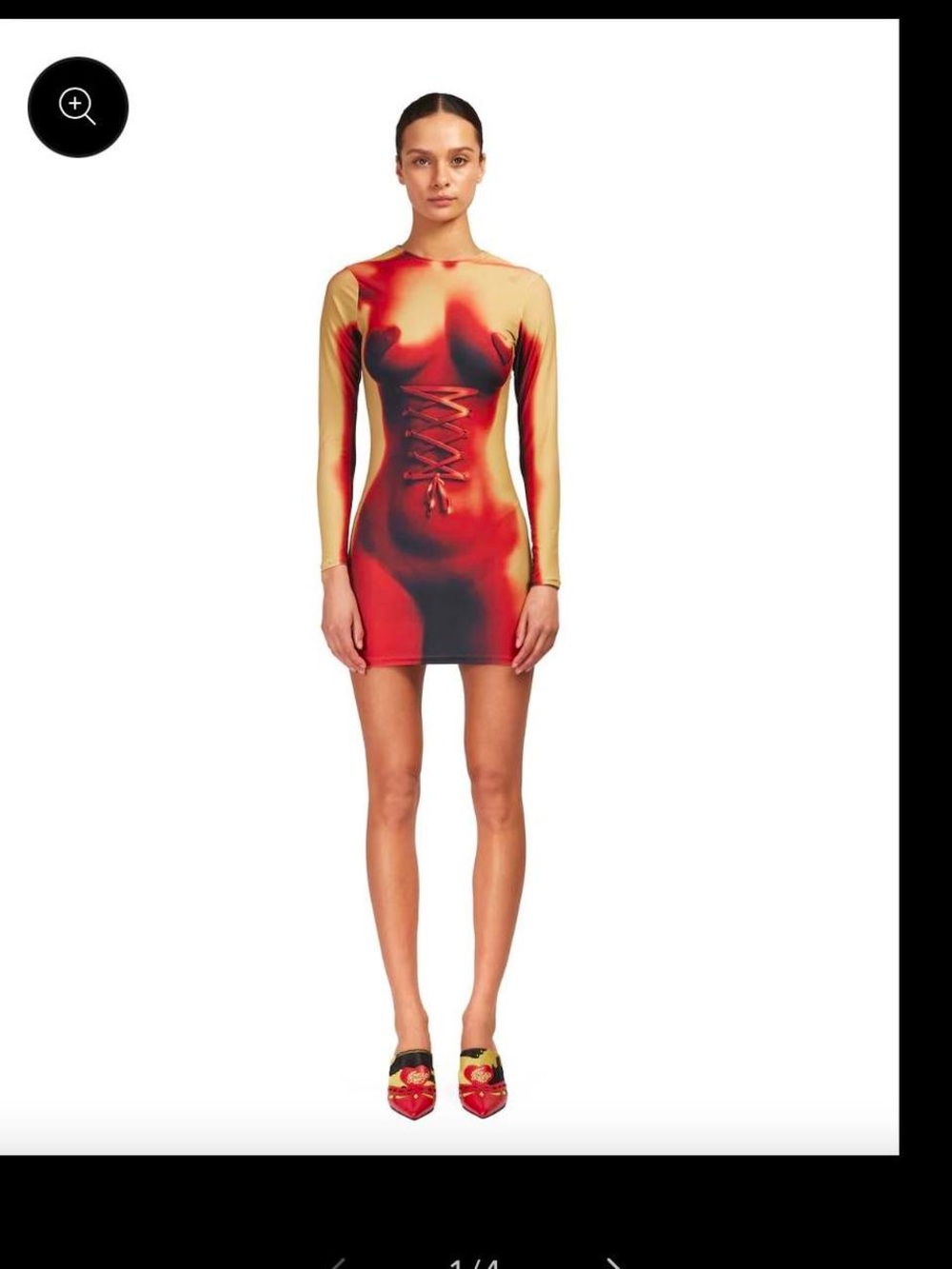 Sinead Gorey Body Illusion Print Dress Size XS